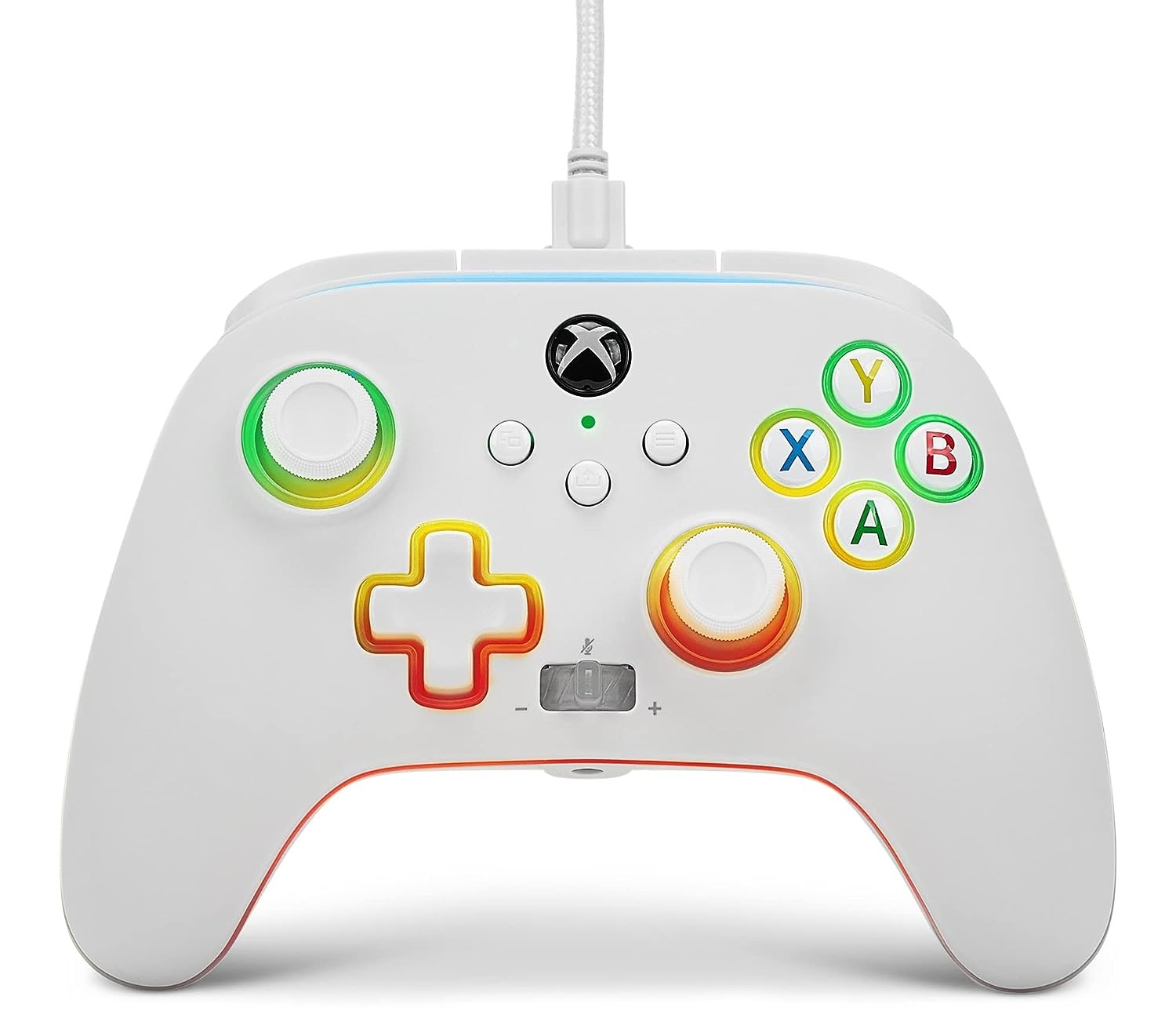 PowerA Enhanced Wired, Xbox Series X|S, Xbox One, PC, Spectra Infinity, Fehér, Vezetékes kontroller