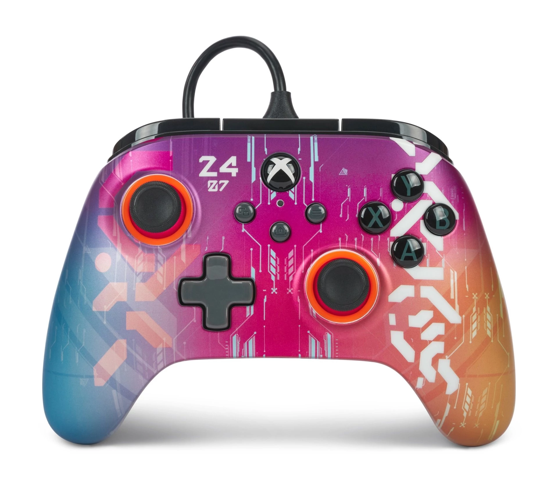 PowerA Advantage cu fir, Xbox Series X|S, Xbox One, PC, stil cibernetic, controler cu fir, Cyber Style