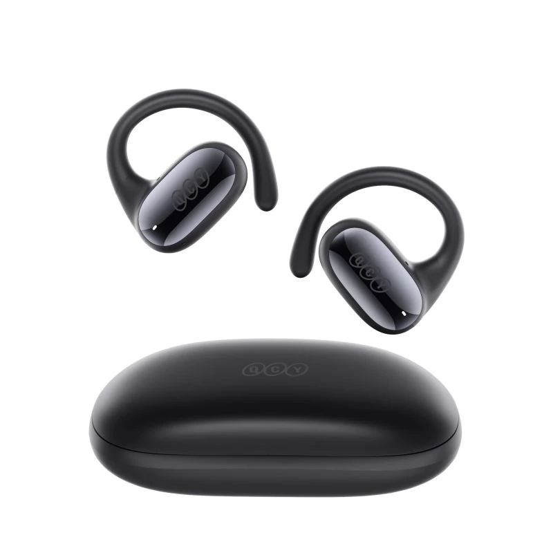 QCY Crossky GTR2, skutočne bezdrôtové, 360° stereo, Bluetooth, vodotesné, čierne, bezdrôtové slúchadlá