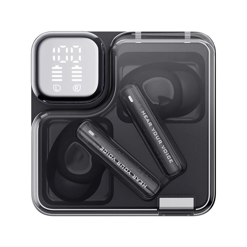QCY MeloBuds Neo, Crystal Clear, ENC, Waterproof, Bluetooth, Black, Căști fără fir