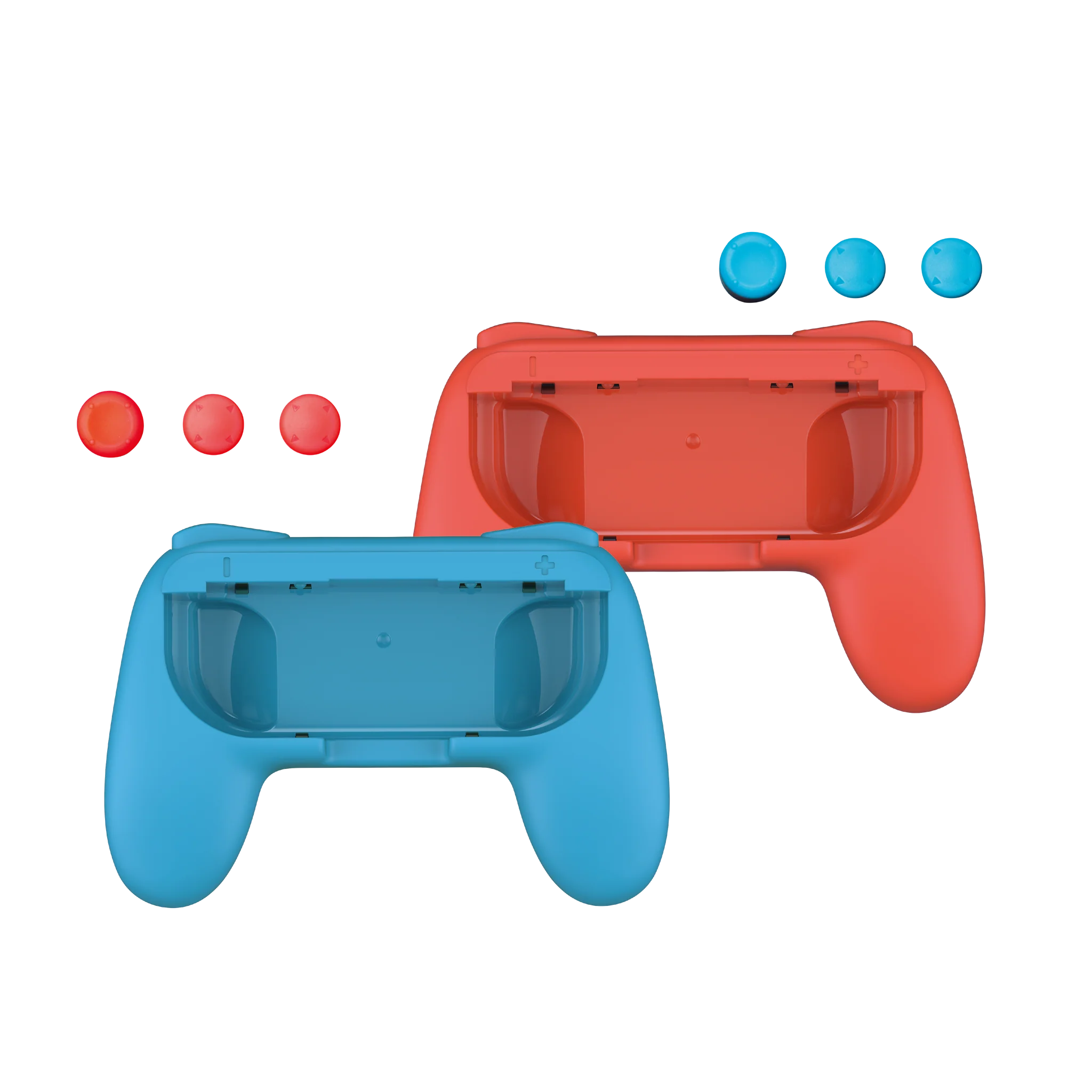 QWare Gaming Controller Holders, Nintendo Switch, Kék-Piros, Joy-Con markolat + Thumb Grips