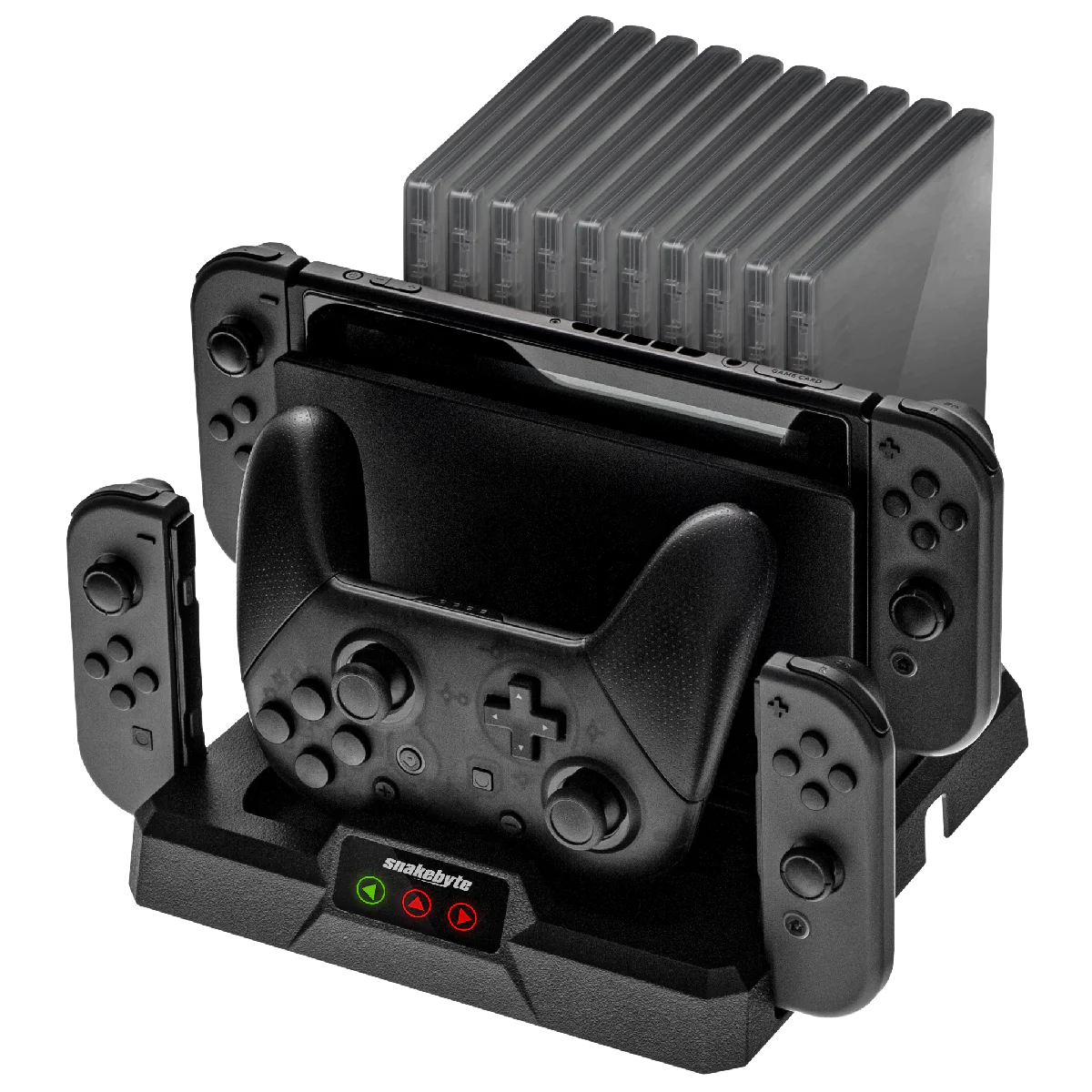 Snakebyte Charge Base S, Nintendo Switch, Dual Charge, čierny, nabíjacia stanica a držiak