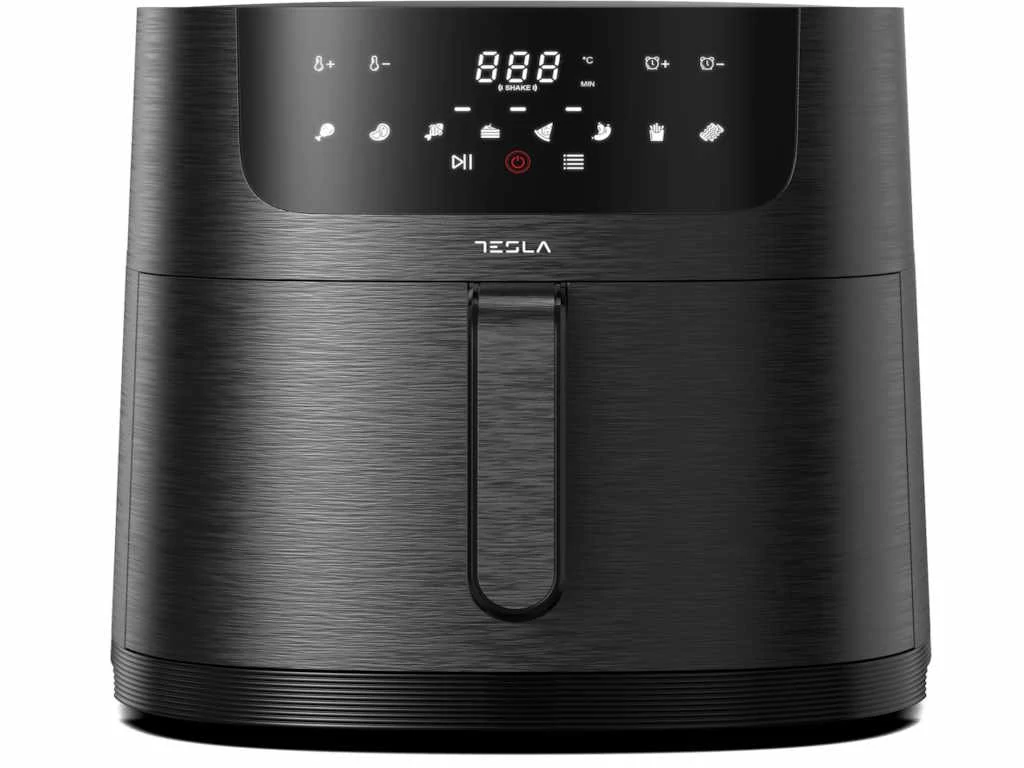 Tesla AF800B, Air fryer, 8 L, 1800 W, 80-200 C, 8 program, Fekete, Forrólevegős Sütő