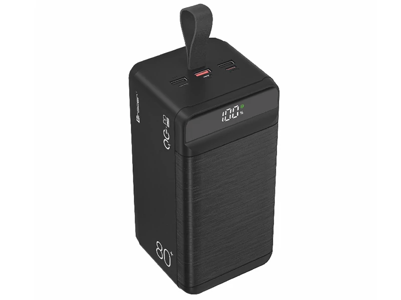 Tracer Vouge-8, 80 000 mAh, 7 portov, Quick Charge 3.0, USB/Lightning, čierna, Prenosná batéria