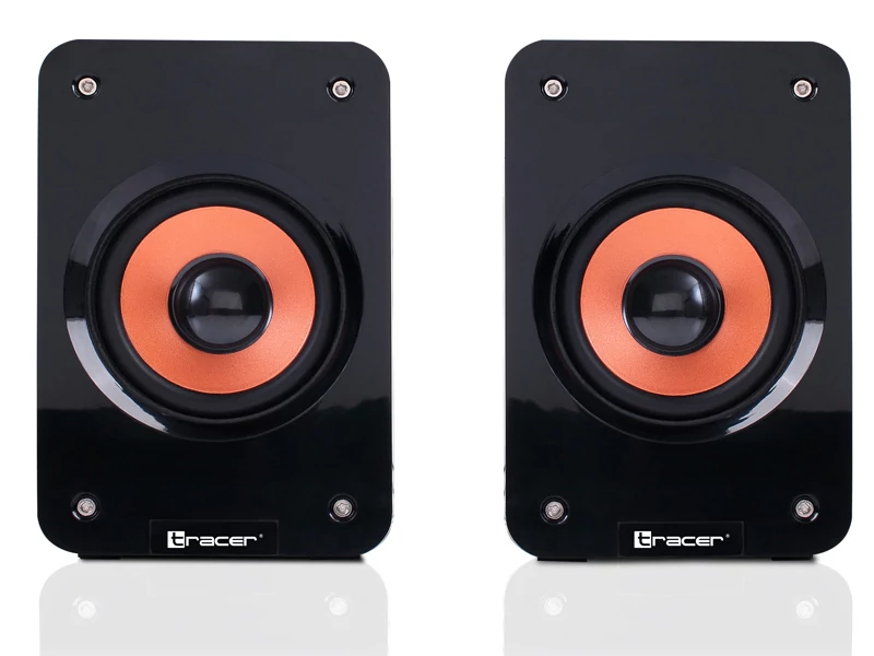 Tracer Orlando, 2.0 stereo, 5W RMS, USB, lemn, negru-maro, difuzor de masă