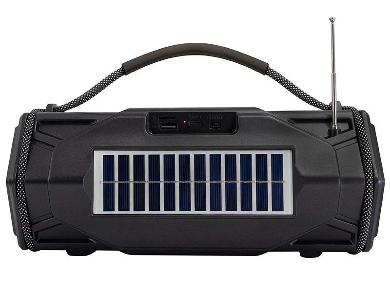 Tracer Explorer, 15 W, TWS, Bluetooth, FM rádio, solárne napájanie, čierna, prenosný reproduktor