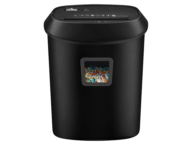 Tracer FileCrusher, 25 liter, 12 lap, 4x40 mm, P-4, CD/DVD, Hitelkártya, Fekete, Iratmegsemmisítő