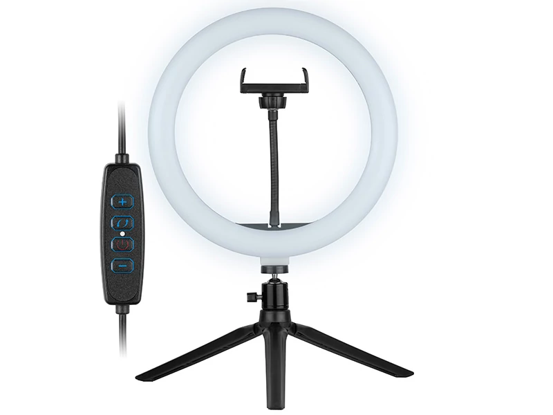Tracer Ring Light, 10 W, 26 cm, 600-1300 lm, USB, Ring LED svetlo s mini stojanom