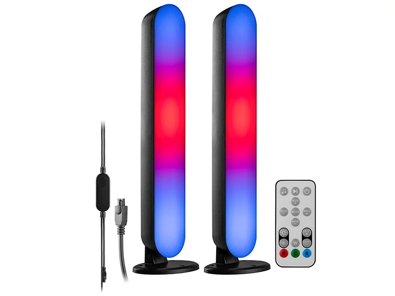 Tracer Ambience, Smart Flow, 5 W, 12 háttérvilágítási mód, RGB világítás, Fekete, Gamer, Asztali lámpa szett