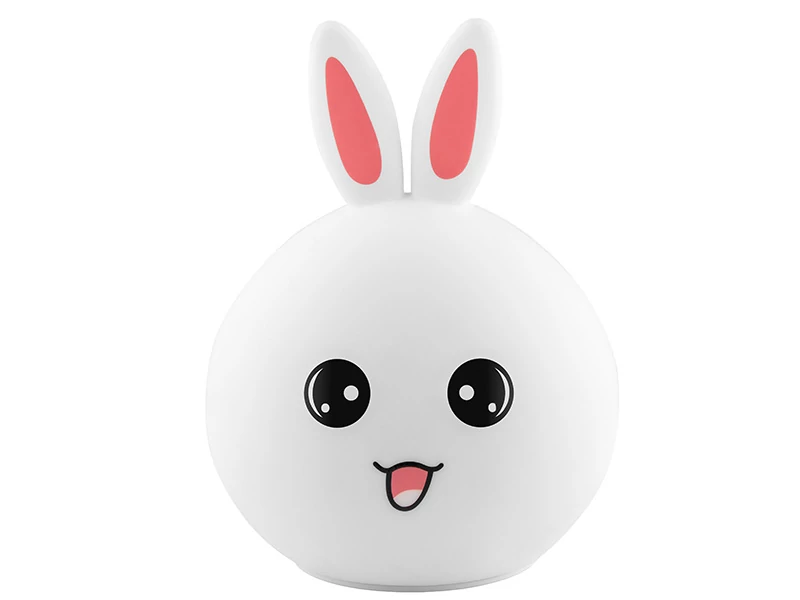 Lampa de noapte Tracer Bunny, RGB LED, 5 culoare, 4 modul de iluminare, Wireless, Alb