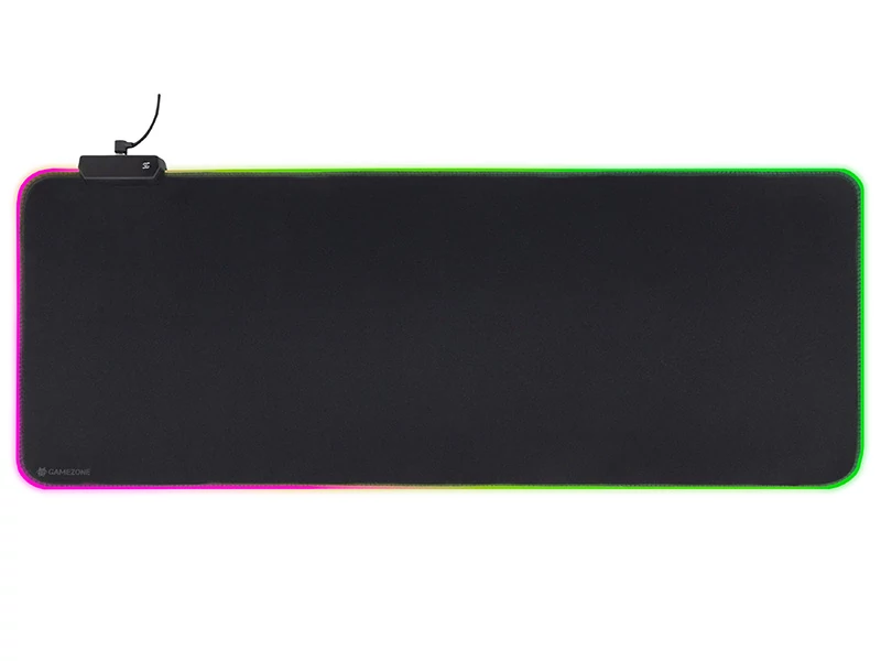 Tracer Maxi RGB, GameZone, 800 x 300 mm, Iluminare RGB, țesătură, anti-alunecare, negru, tastatură și mouse pad