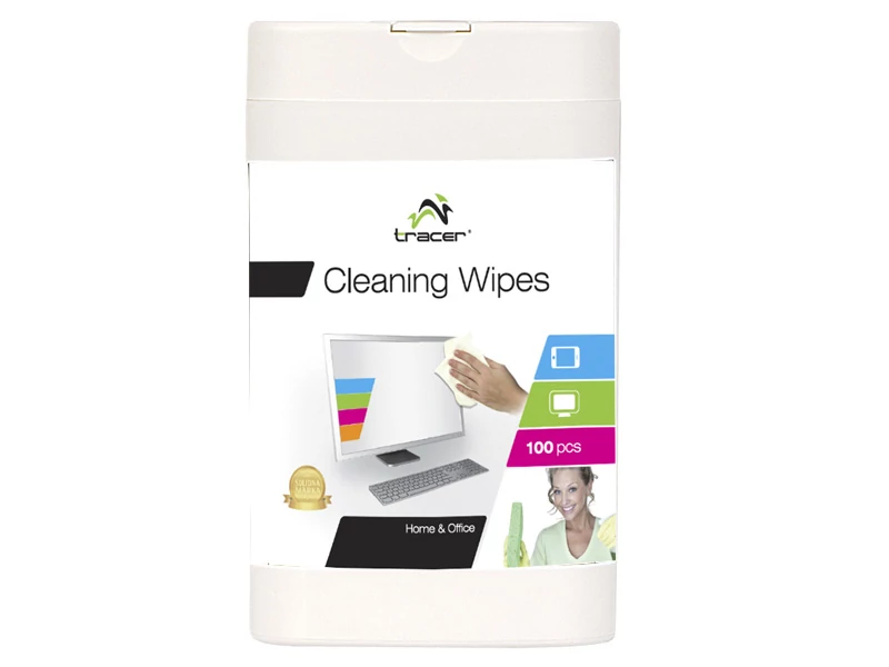 Tracer Cleaning Wipes, LCD, TFT, (100 db) Tisztító kendő csomag