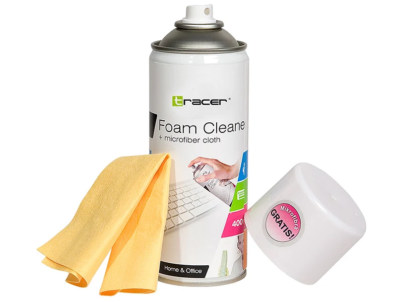 Spumă de curățare + cârpă din microfibră, Tracer Foam Cleaner, 400 ml