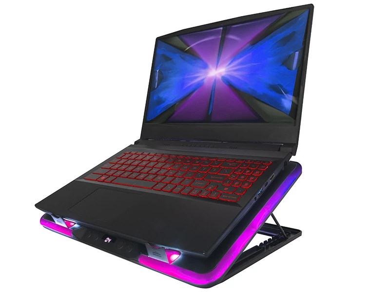 Tracer Snowman Pro, 17'' (Max), RGB osvetlenie, 6 výškových nastavení, 2300 ot./min., čierna, chladiaca podložka pod notebook