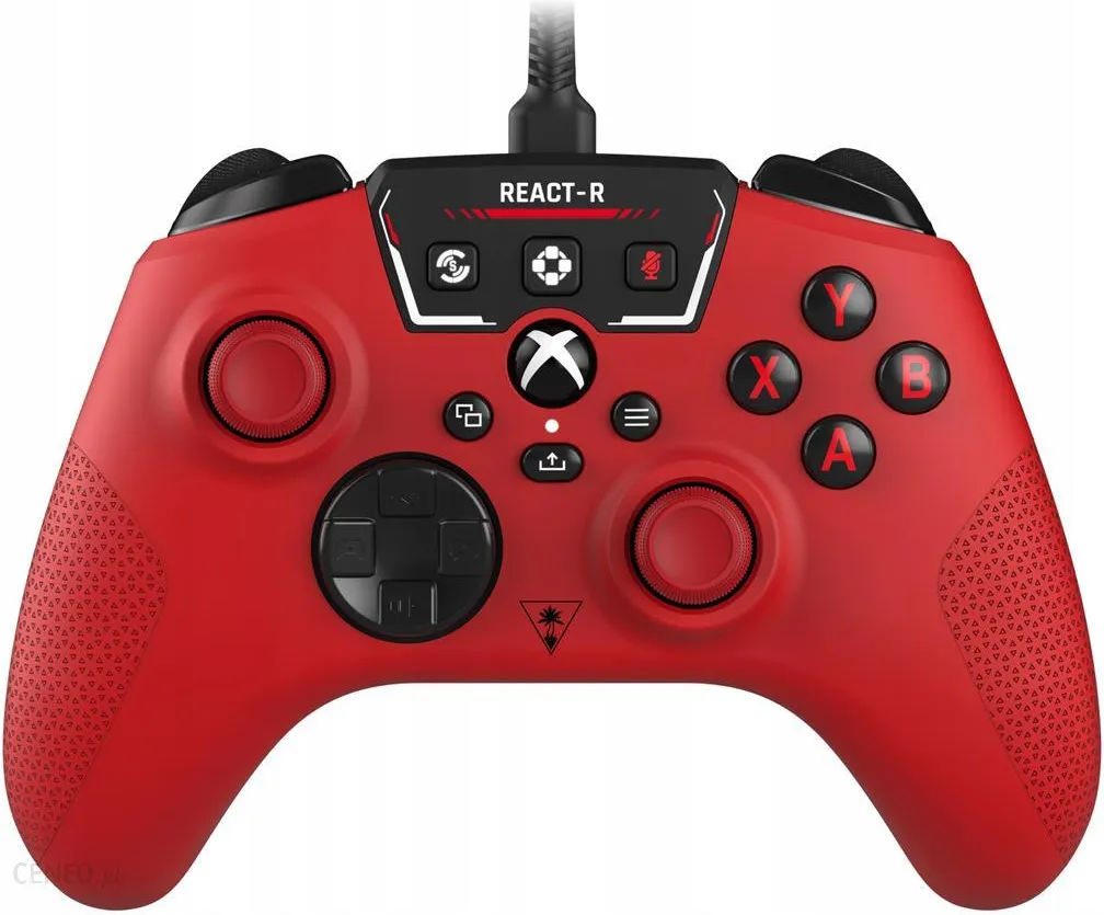 Controller cu fir, Turtle Beach React-R™, Xbox Series X|S, Xbox One, PC, Rosu
